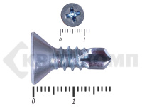 Саморез потай, цинк 6.3 х 19 сверло, DIN 7504P (4500шт)