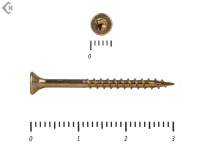 Саморезы Конструкционные, потай Torx, желтый цинк  3.5х 30 мм (500 шт) 