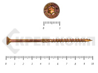Саморезы Конструкционные, потай Torx, желтый цинк  5.0х100 мм КРЕП-КОМП (100 шт)