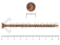 Саморезы Конструкционные, потай Torx, желтый цинк  5.0х 90 мм КРЕП-КОМП (100 шт)