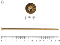 Саморезы Конструкционные, потай Torx, желтый цинк  8.0х300 мм (50 шт) 