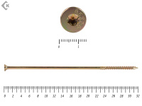 Саморезы Конструкционные, потай Torx, желтый цинк  8.0х320 мм (50 шт) 