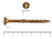 Саморезы Конструкционные, потай Torx, желтый цинк  4.5х 50 мм КРЕП-КОМП (200 шт)