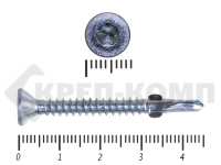 Саморезы Конструкционные, потай Torx, цинк с нарез. ушками на наконечнике 4.8х45 (200шт)Распродажа