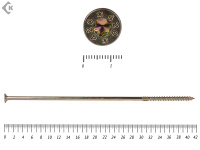 Саморезы Конструкционные, потай Torx, желтый цинк  8.0х420 мм (50 шт) 