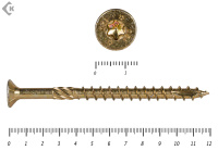 Саморезы Конструкционные, потай Torx, желтый цинк  8.0х120 мм (50 шт) 