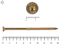 Саморезы Конструкционные, потай Torx, желтый цинк  8.0х160 мм (100 шт) 