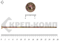 Саморезы Конструкционные, потай Torx, желтый цинк  6.0х280 мм ПРОФИ HIMTEX (100 шт)