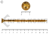 Саморезы Конструкционные, потай Torx, желтый цинк  6.0х120 мм (10 шт) 