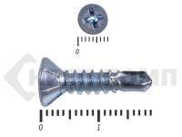 Саморез потай, цинк 4.2 х 19 сверло, DIN 7504P (15000шт)