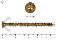 Саморезы Конструкционные, потай Torx, желтый цинк  8.0х120 мм (100 шт) 