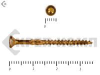 Саморезы Конструкционные, потай Torx, желтый цинк  3.0х 35 мм (50 шт) 