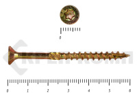 Саморезы Конструкционные, потай Torx, желтый цинк  4.5х 60 мм КРЕП-КОМП (200 шт)
