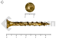 Саморезы Конструкционные, потай Torx, желтый цинк  6.0х 45 мм (200 шт) 