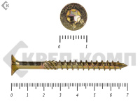 Саморезы Конструкционные, потай Torx, желтый цинк  4.5х 70 мм ПРОФИ HIMTEX (200 шт)