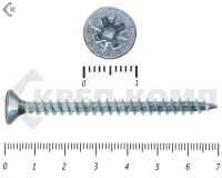 Саморез белый цинк POZY 6х 70 (1700шт)