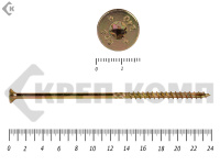 Саморезы Конструкционные, потай Torx, желтый цинк  10х240 мм (50 шт) 
