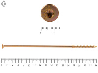 Саморезы Конструкционные, потай Torx, желтый цинк  8.0х340 мм (50 шт) 