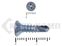 Саморез потай, цинк 3.9 х 16 сверло, DIN 7504P (20000шт)