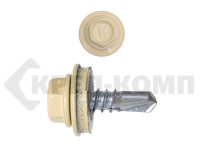 Саморез кровельный 5,5х19 RAL1014, слоновая кость К КРЕП-КОМП (4000шт)