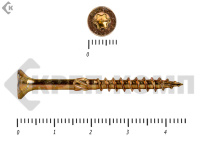 Саморезы Конструкционные, потай Torx, желтый цинк  4.5х 45 мм (20 шт) 