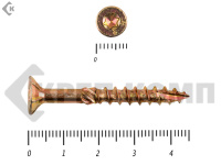 Саморезы Конструкционные, потай Torx, желтый цинк  4.5х 45 мм ПРОФИ HIMTEX (20 шт)
