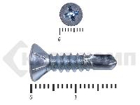 Саморез потай, цинк 4.2 х 19 сверло, DIN 7504P Малая фасовка (150шт)