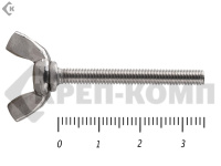 Винт-барашек, американский тип НЕРЖАВЕЙКА DIN 316 А2 4х35 (150 шт)