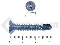 Саморез потай, цинк 5.5 x 32 сверло, DIN 7504P Средняя фасовка (500шт)