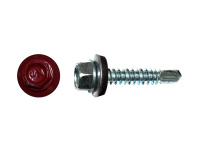 Саморез кровельный 5,5х25 RAL3003, красный рубин К КРЕП-КОМП (3000шт)
