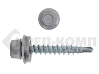 Саморез кровельный 4,8х35 RAL7004, серый К КРЕП-КОМП (3000шт)