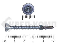 Саморезы Конструкционные, потай Torx, цинк с нарез. ушками на наконечнике 4.8х50 (200шт)Распродажа