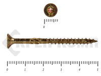Саморезы Конструкционные, потай Torx, желтый цинк  4.0х 50 мм КРЕП-КОМП (200 шт)