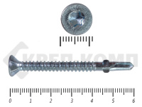 Саморезы Конструкционные, потай Torx, цинк с нарез. ушками на наконечнике 5.5х60 HIMTEX (200 шт)