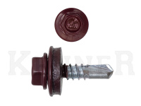 Саморез кровельный 5,5х19 RAL3005, красное вино Kn KENNER (4000шт)