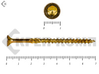 Саморезы Конструкционные, потай Torx, желтый цинк  4.5х 70 мм (20 шт) 