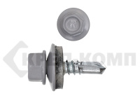 Саморез кровельный 5,5х19 RAL7004, серый К КРЕП-КОМП (4000шт)