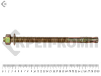 Анкер клиновой 20х300, желтый цинк (5шт) Анкер клиновой 20х300, желтый цинк (5шт)