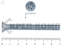 Винт потайной,цинк DIN965 5х 70 Средняя фасовка (200шт)