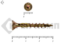 Саморезы Конструкционные, потай Torx, желтый цинк  4.5х 30 мм (500 шт) 
