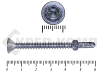 Саморезы Конструкционные, потай Torx, цинк с нарез. ушками на наконечнике 5.5х60 (100 шт)