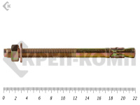 Анкер клиновой 16х220, желтый цинк (20шт) Анкер клиновой 16х220, желтый цинк (20шт)