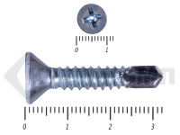 Саморез потай, цинк 6.3 х 32 сверло, DIN 7504P Малая фасовка (50шт)