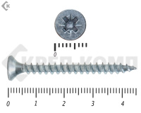 Саморез белый цинк POZY 4,5х45 (6000шт)
