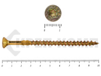 Саморезы Конструкционные, потай Torx, желтый цинк  6.0х100 мм КРЕП-КОМП (100 шт)