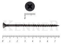 Саморез черный по дереву усиленный Kn KENNER 4,2х76 (10кг/2000)