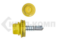 Саморез кровельный 4,8х19 RAL1018, желтый К КРЕП-КОМП (250шт) Фасовка