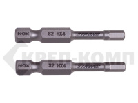 Бита E 6,3 hex-4-50, torsion "NOX STRONG" карта (2шт)