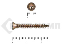 Саморезы Конструкционные, потай Torx, желтый цинк  3.0х 25 мм (500 шт) 
