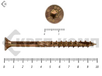 Саморезы Конструкционные, потай Torx, желтый цинк  8.0х100 мм (100 шт) 